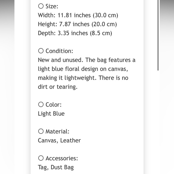 Gucci Blue and Cream Floral Tote - Picture 8 of 8